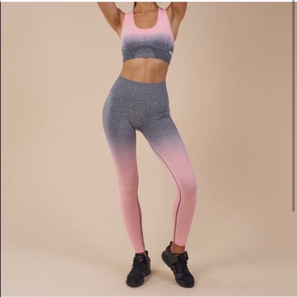 Gymshark Ombré Seamless Set Pink / Charcoal